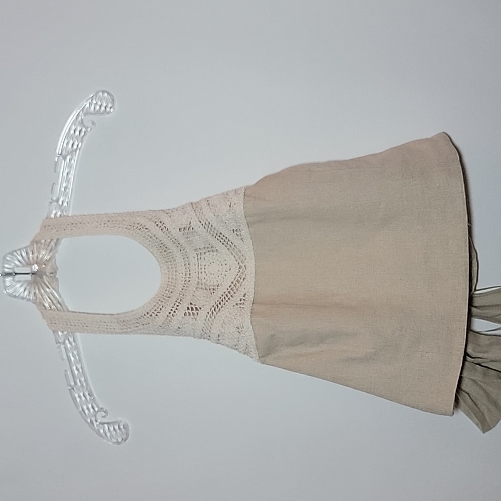 CHELSEA & VIOLET | Crochet Halter Linen Blend Top